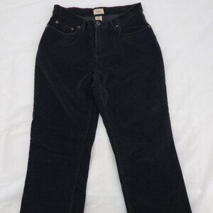 L.L. Bean Women's Corduroy Trousers‎ - Straight Leg - Black - Size 6